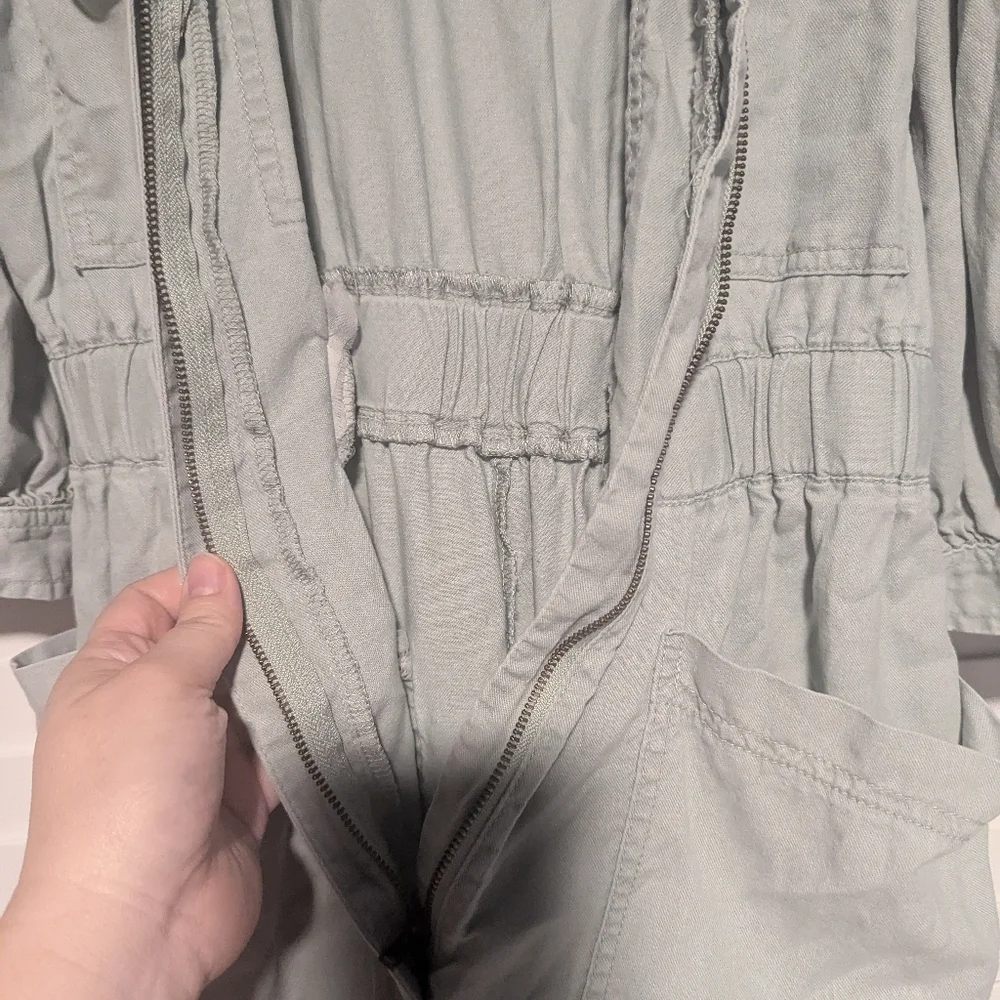 Universal Thread Puff Sleeve Collared Boiler Utility Jumpsuit, Mint - Size 4 - Picture 6 of 7